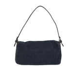 FENDI Mamma Baguette Shoulder Bag Denim Navy Silveryk15240A