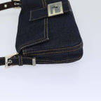FENDI Mamma Baguette Shoulder Bag Denim Navy Silveryk15240A