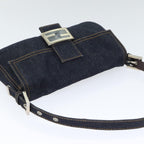 FENDI Mamma Baguette Shoulder Bag Denim Navy Silveryk15240A