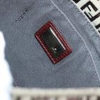 FENDI Zucchino Canvas Shoulder Bag Beigeyk15249