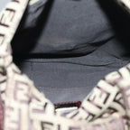 FENDI Zucchino Canvas Shoulder Bag Beigeyk15249