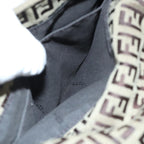 FENDI Zucchino Canvas Shoulder Bag Beigeyk15249
