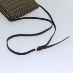 FENDI Zucchino Canvas Shoulder Bag Beigeyk15249