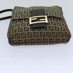 FENDI Zucchino Canvas Shoulder Bag Beigeyk15249