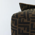 FENDI Zucca Canvas Mamma Baguette Shoulder Bag Brown Black Silveryk15310A