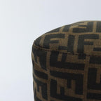 FENDI Zucca Canvas Mamma Baguette Shoulder Bag Brown Black Silveryk15310A