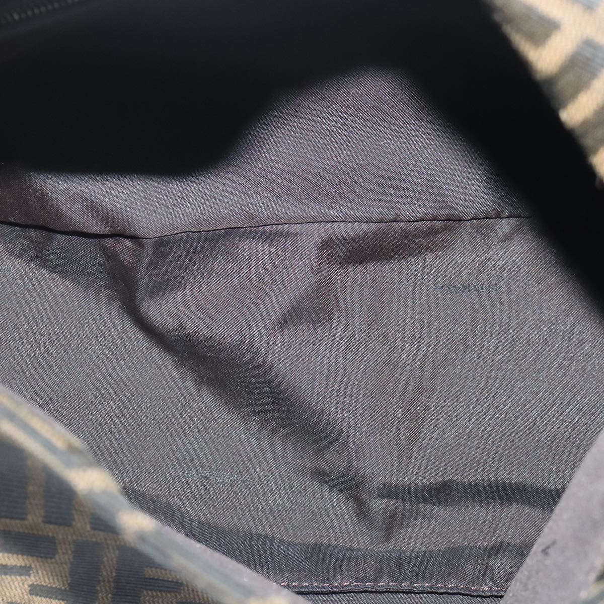 FENDI Zucca Canvas Mamma Baguette Shoulder Bag Brown Black Silveryk15310A