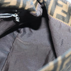 FENDI Zucca Canvas Mamma Baguette Shoulder Bag Brown Black Silveryk15310A