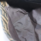 FENDI Zucca Canvas Mamma Baguette Shoulder Bag Brown Black Silveryk15310A