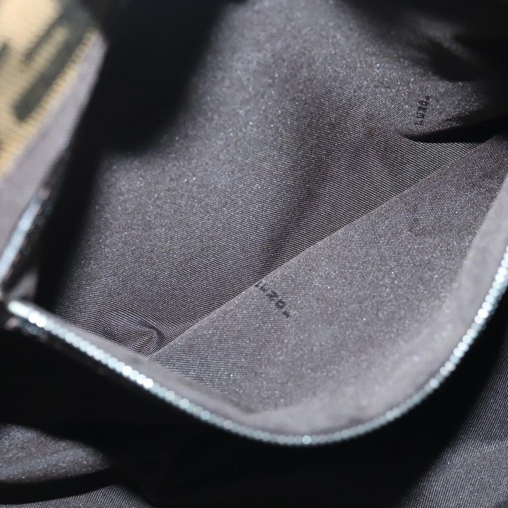 FENDI Zucca Canvas Mamma Baguette Shoulder Bag Brown Black Silveryk15310A