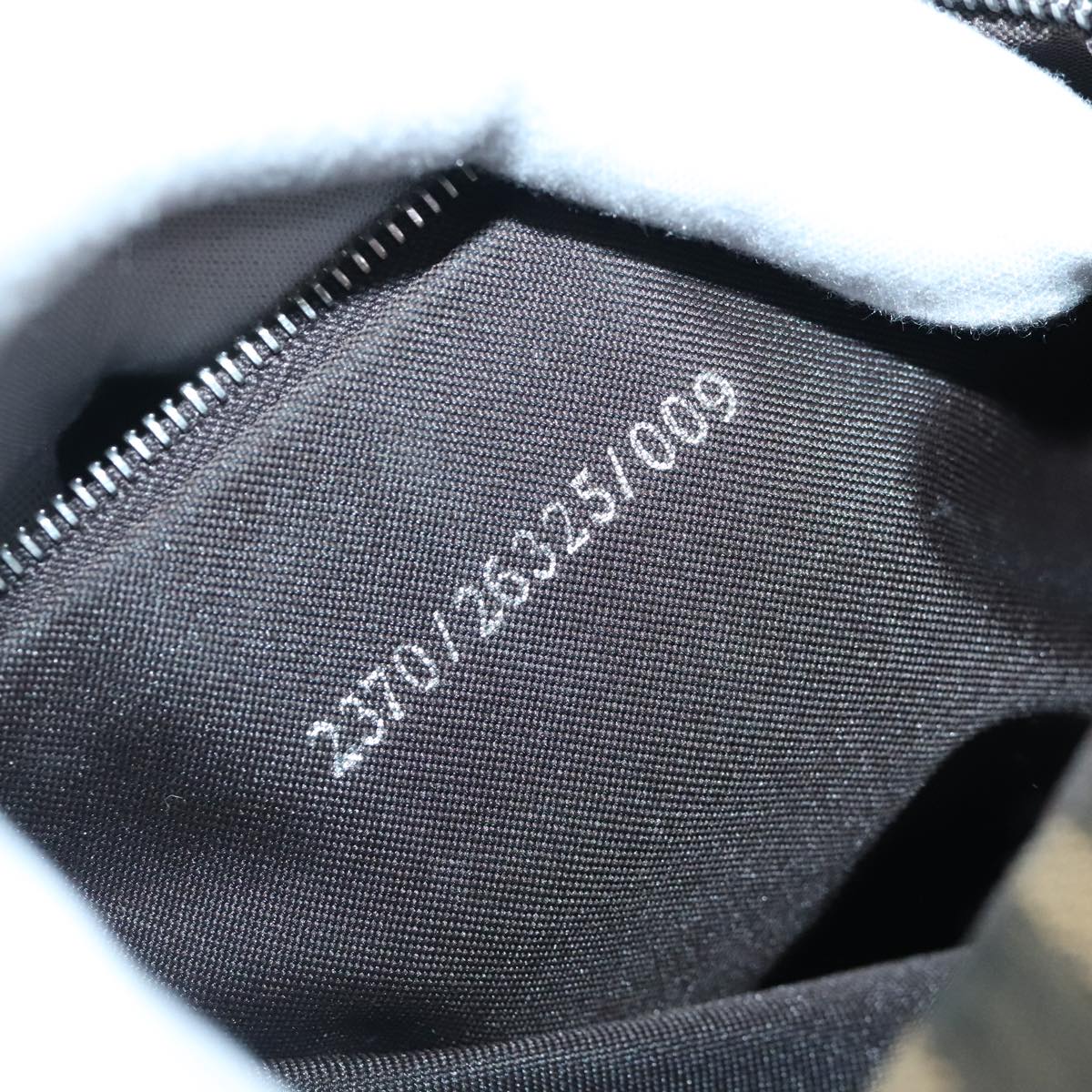 FENDI Zucca Canvas Mamma Baguette Shoulder Bag Brown Black Silveryk15310A