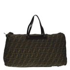 FENDI Zucca Canvas Boston Bag Brownyk15391