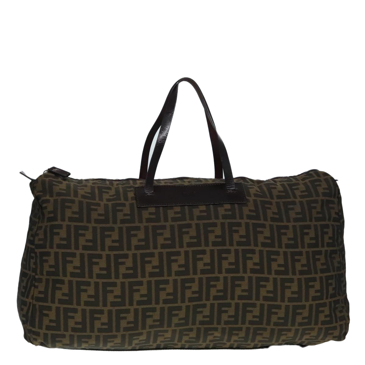 FENDI Zucca Canvas Boston Bag Brownyk15391