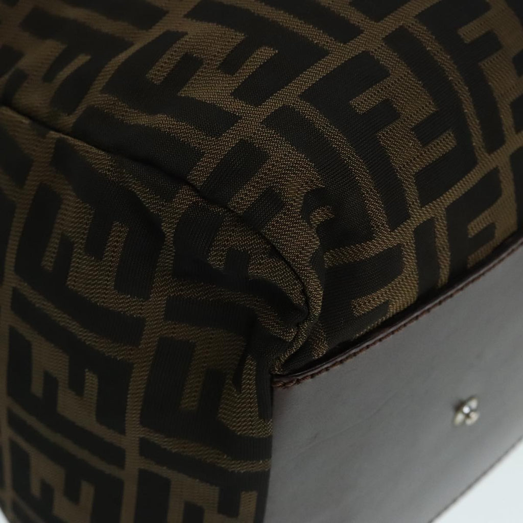 FENDI Zucca Canvas Boston Bag Brownyk15391