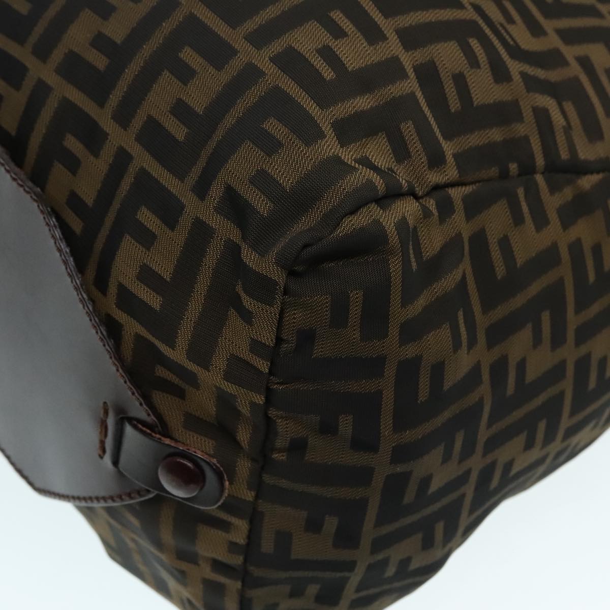 FENDI Zucca Canvas Boston Bag Brownyk15391
