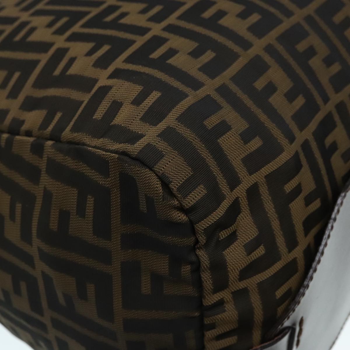 FENDI Zucca Canvas Boston Bag Brownyk15391