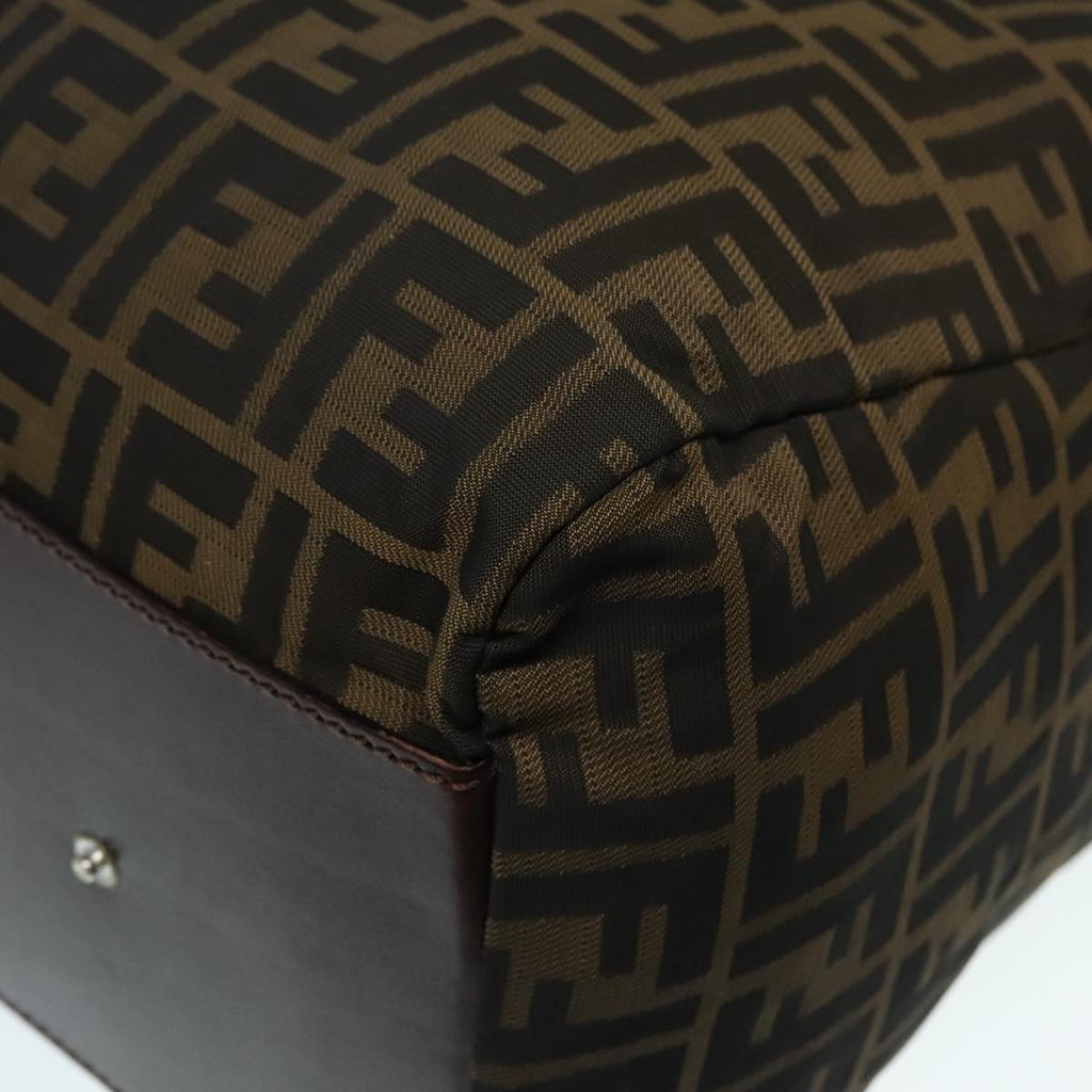 FENDI Zucca Canvas Boston Bag Brownyk15391