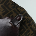 FENDI Zucca Canvas Boston Bag Brownyk15391