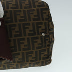 FENDI Zucca Canvas Boston Bag Brownyk15391