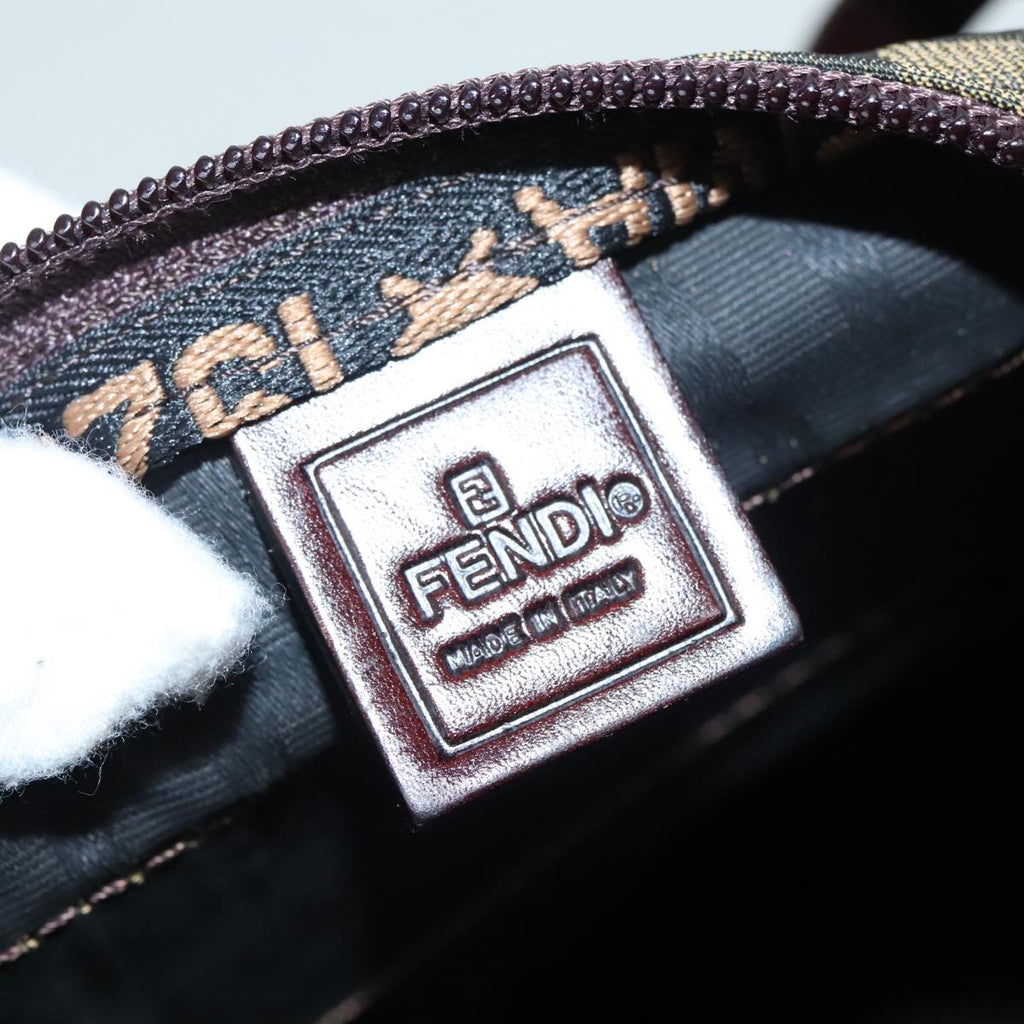 FENDI Zucca Canvas Boston Bag Brownyk15391