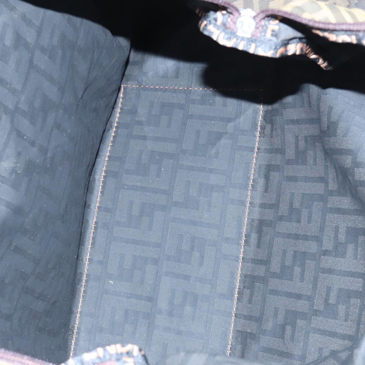 FENDI Zucca Canvas Boston Bag Brownyk15391