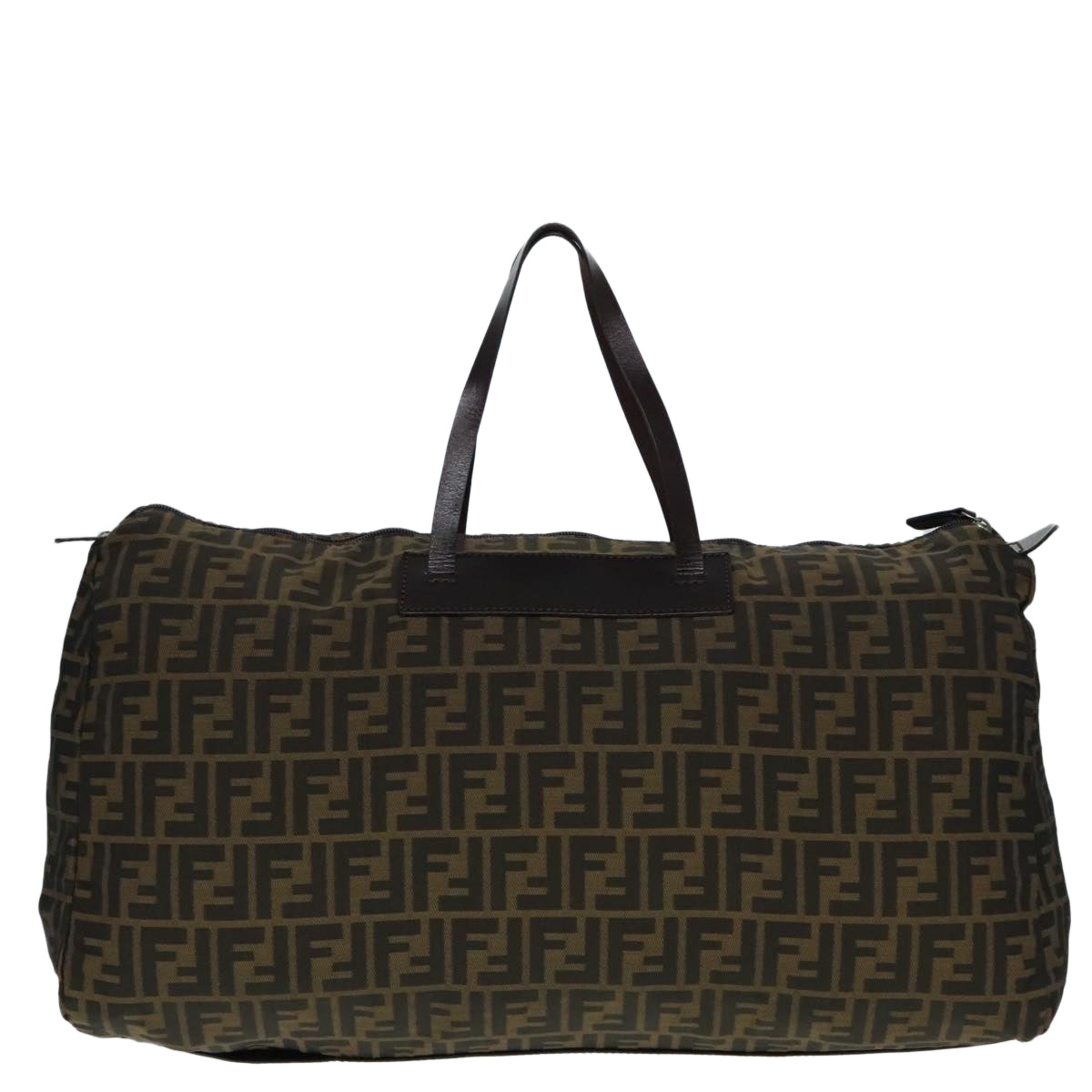 FENDI Zucca Canvas Boston Bag Brownyk15391
