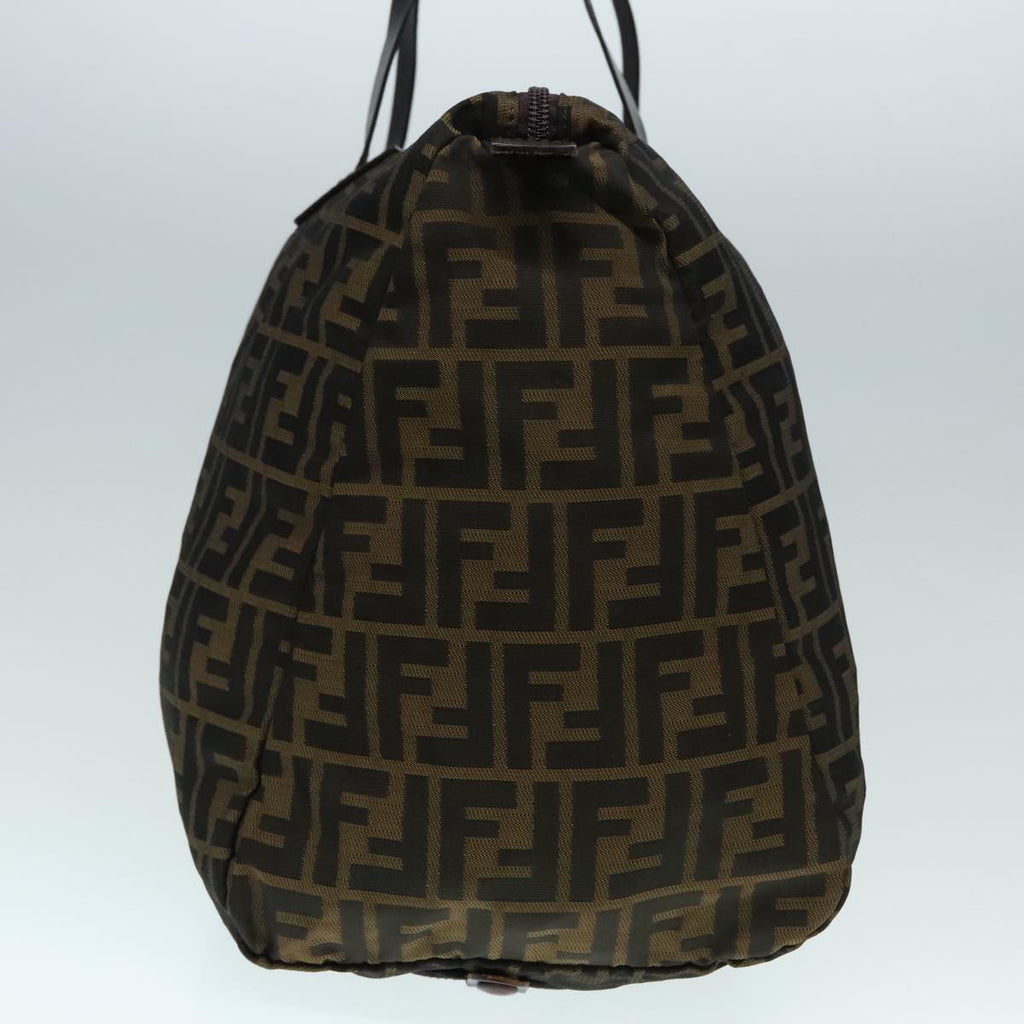 FENDI Zucca Canvas Boston Bag Brownyk15391