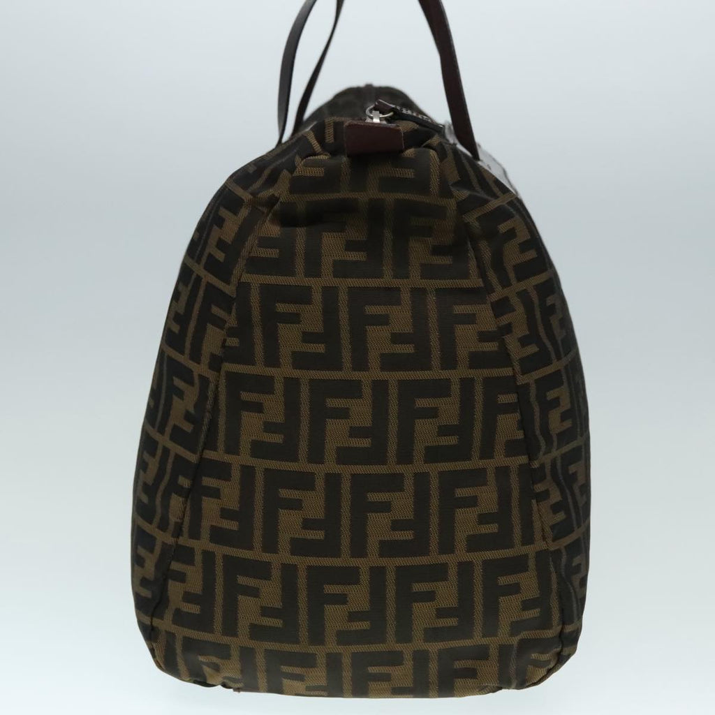 FENDI Zucca Canvas Boston Bag Brownyk15391