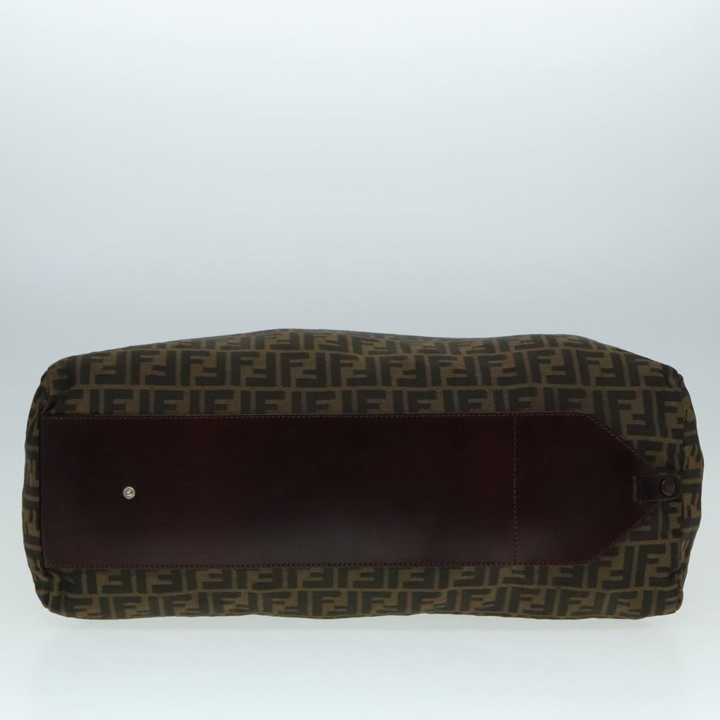 FENDI Zucca Canvas Boston Bag Brownyk15391