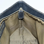 FENDI Zucca Canvas Mamma Baguette Hand Bag Black Gold Brownyk15394