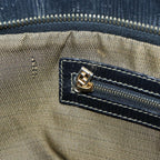 FENDI Zucca Canvas Mamma Baguette Hand Bag Black Gold Brownyk15394