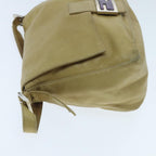 FENDI Mamma Baguette Shoulder Bag Leather Beigeyk15554
