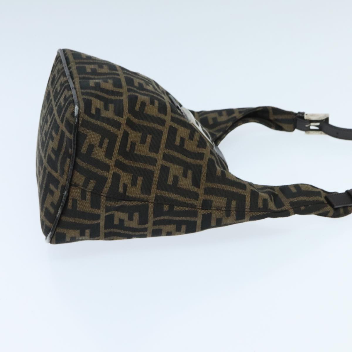 FENDI Zucca Canvas Mamma Baguette Shoulder Bag Brownyk15584