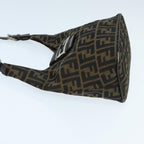 FENDI Zucca Canvas Mamma Baguette Shoulder Bag Brownyk15584