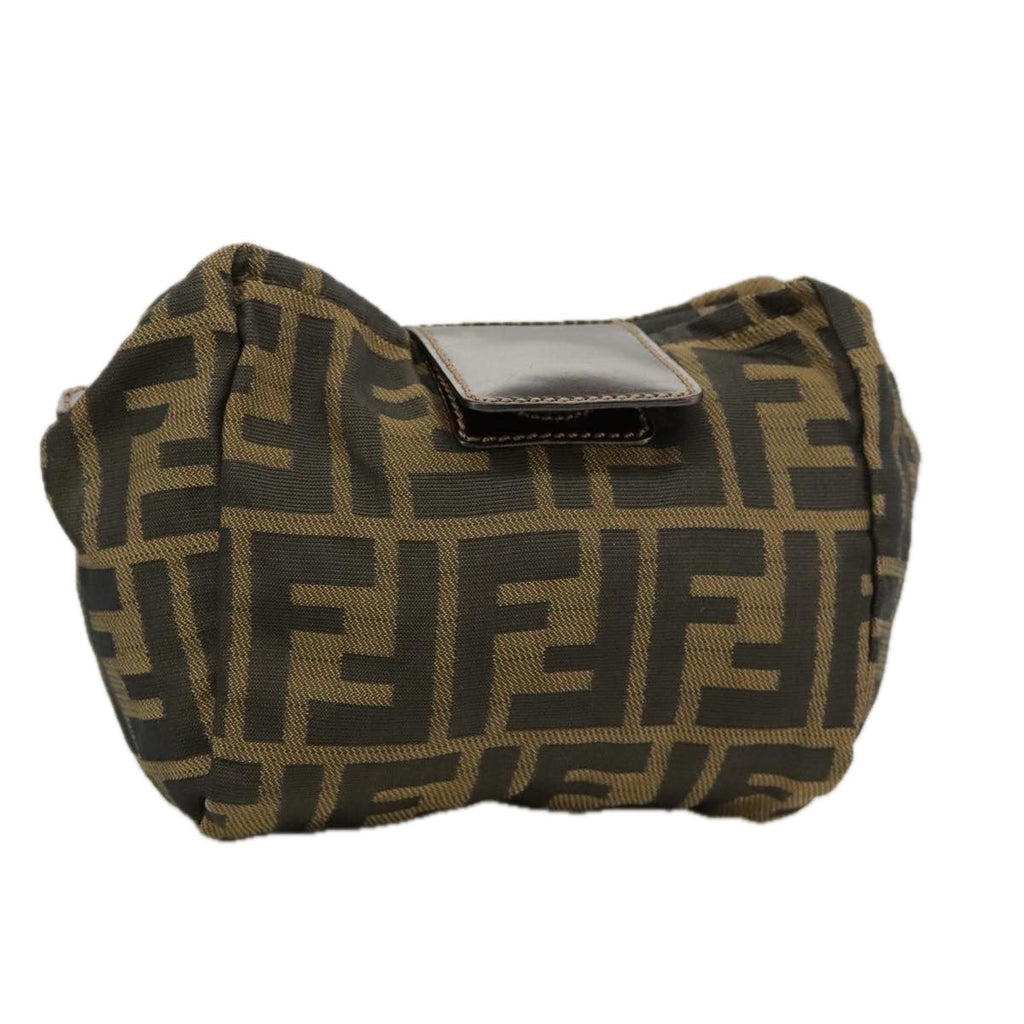 FENDI Zucca Canvas Pouch Brown Blackyk15922