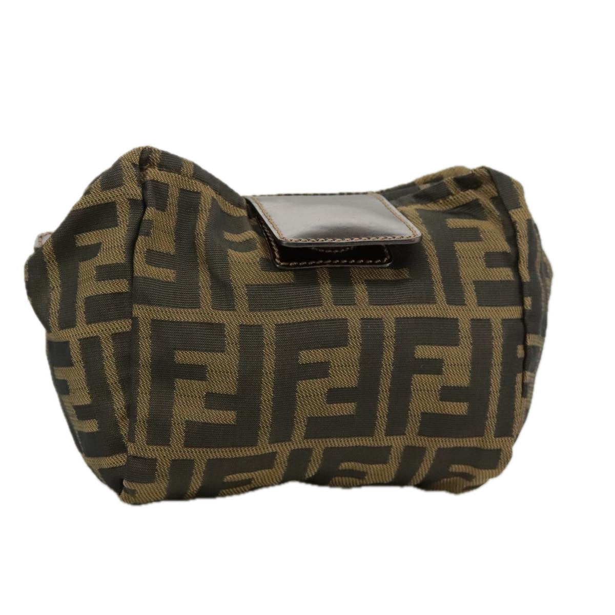 FENDI Zucca Canvas Pouch Brown Blackyk15922