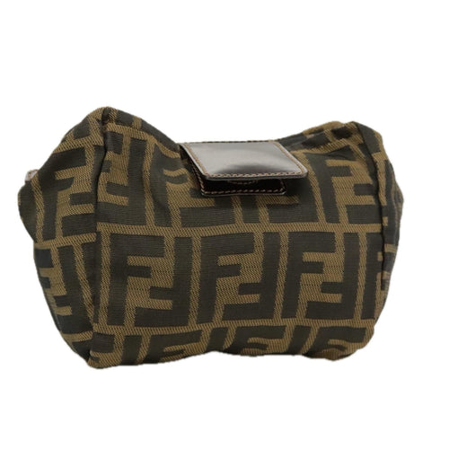 FENDI Zucca Canvas Pouch Brown Blackyk15922
