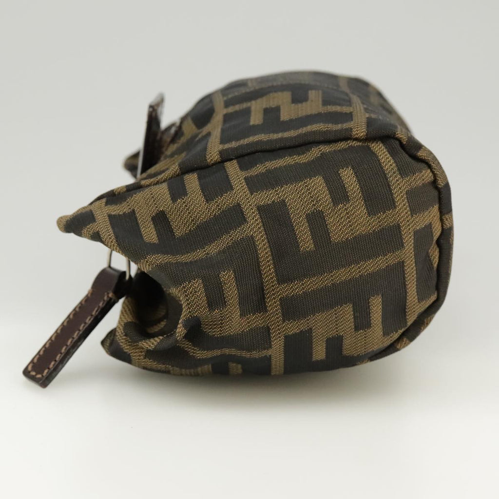 FENDI Zucca Canvas Pouch Brown Blackyk15922
