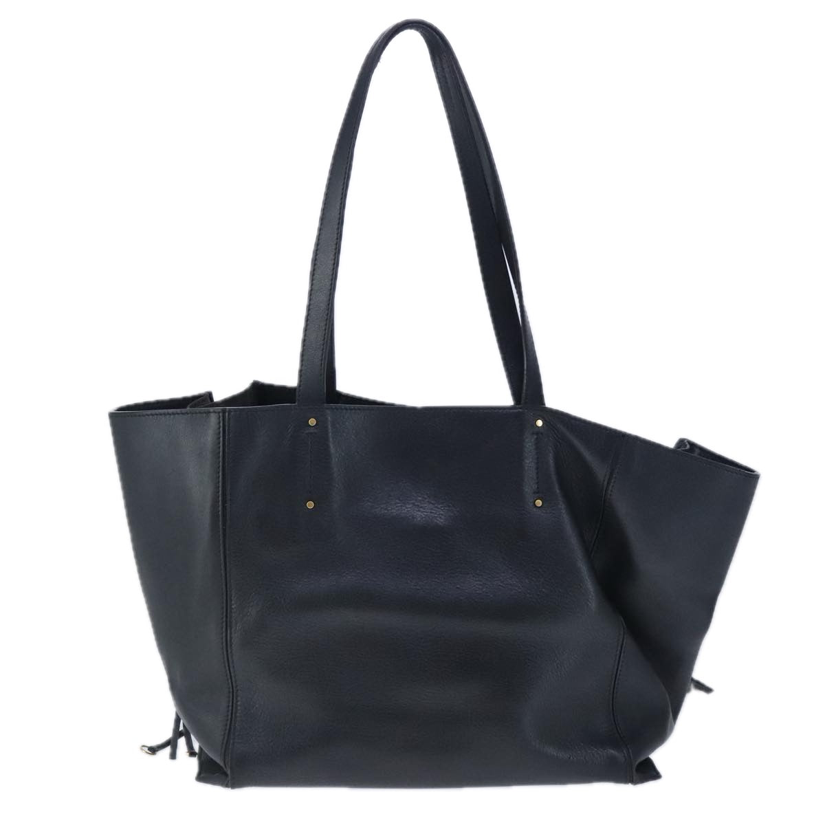 Chloe Milo Tote Bag Leather Black Gold yk15967
