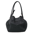FENDI Celeria Tote Bag Leather Black Goldyk15995