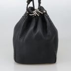 FENDI Celeria Tote Bag Leather Black Goldyk15995