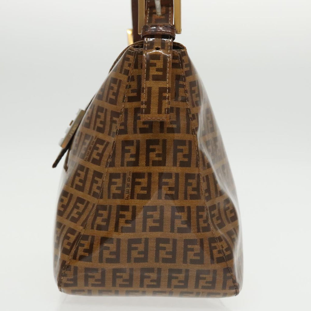FENDI Zucchino Canvas Mamma Baguette Shoulder Bag Enamel Beigeyk16064
