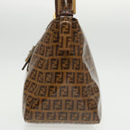 FENDI Zucchino Canvas Mamma Baguette Shoulder Bag Enamel Beigeyk16064
