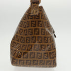 FENDI Zucchino Canvas Mamma Baguette Shoulder Bag Enamel Beigeyk16064