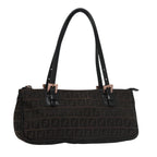 FENDI Zucchino Canvas Hand Bag Brownyk16172