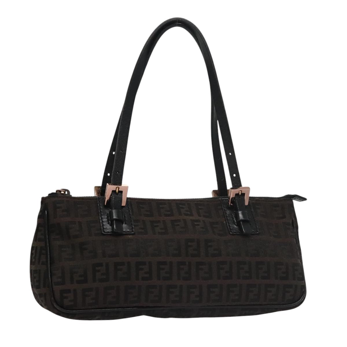 FENDI Zucchino Canvas Hand Bag Brownyk16172