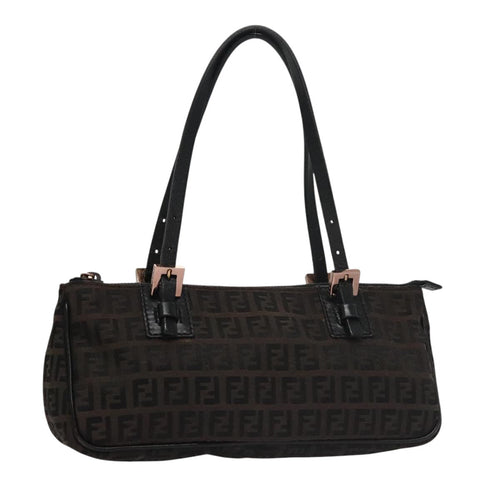 FENDI Zucchino Canvas Hand Bag Brownyk16172