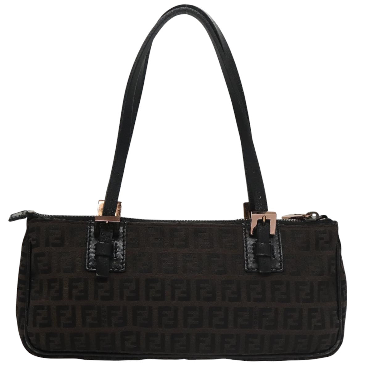 FENDI Zucchino Canvas Hand Bag Brownyk16172