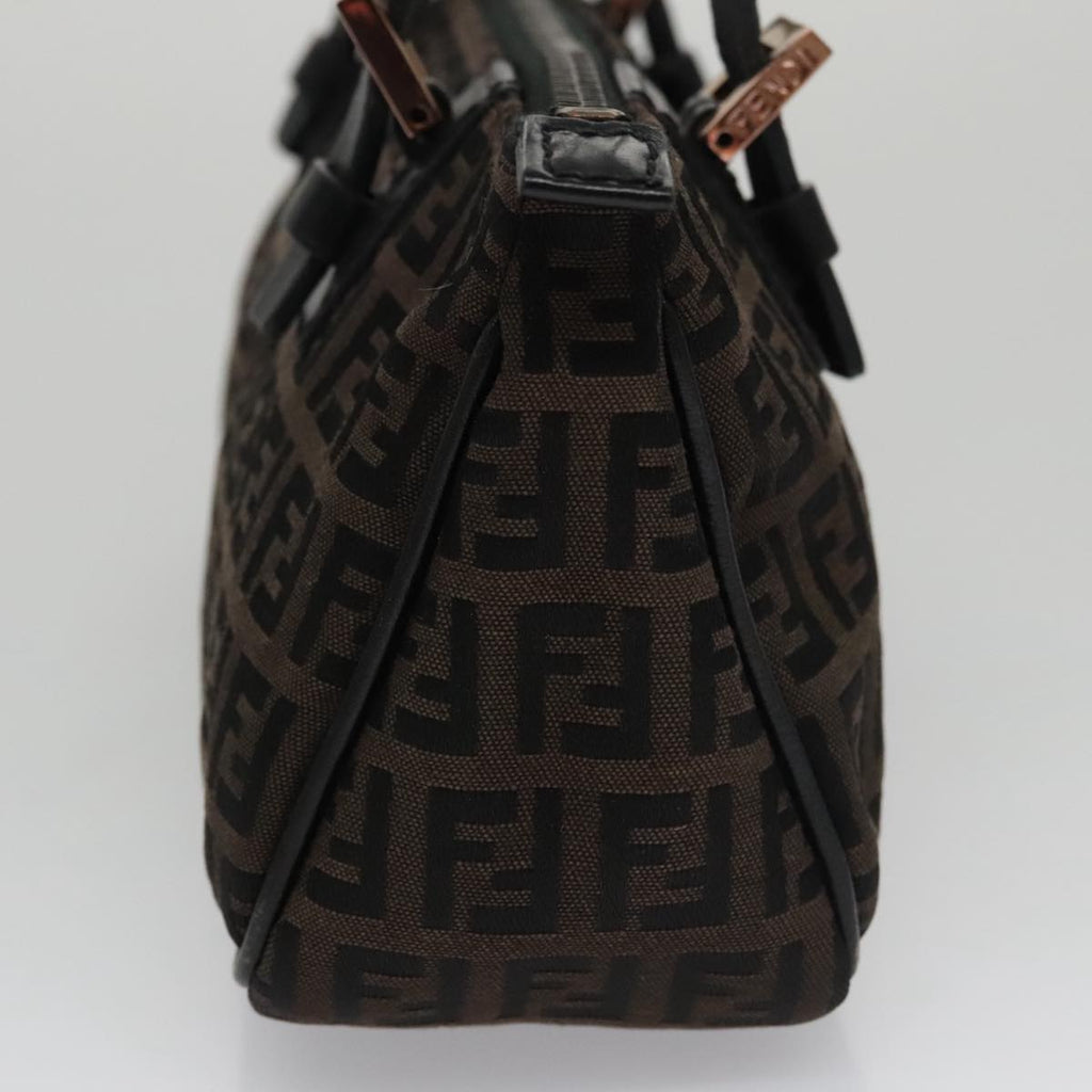FENDI Zucchino Canvas Hand Bag Brownyk16172