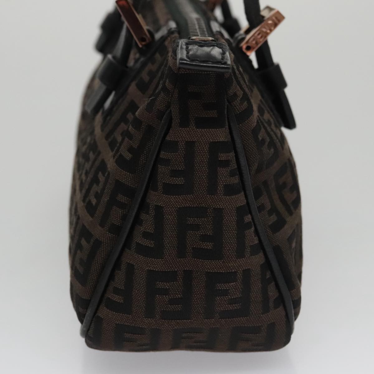 FENDI Zucchino Canvas Hand Bag Brownyk16172